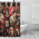 thumbnail image 3 of Cortina de ducha de tela de poliéster impermeable The Walking Dead, decoración de baño, kit de cortina de ducha con ganchos, 72 x 72 pulgadas, 3 of 7