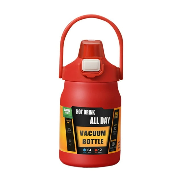Becaristey Insulated Water Bottle Stylish And Durable Outdoor Activities Multiple Color Options Easy To Clean red 800ml