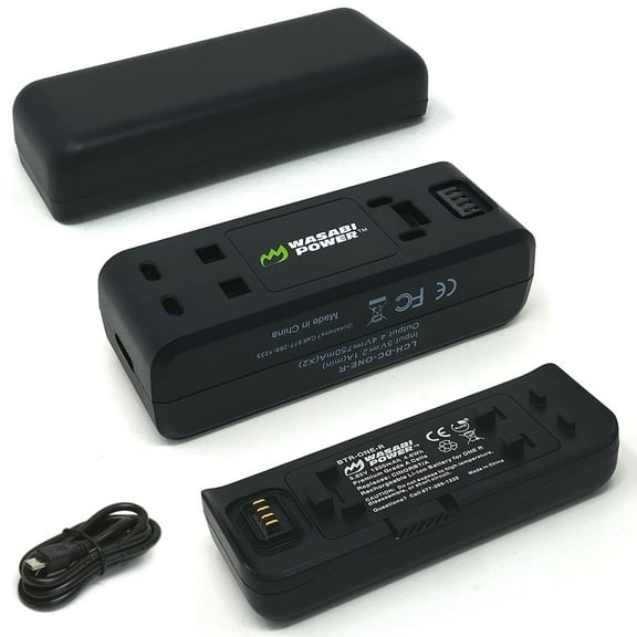 Wasabi Power Battery (2-Pack) and Dual USB Charger for Insta360 ONE R and Insta360 ONE RS