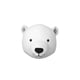thumbnail image 1 of Cabeza De Oso Blanco Para Colgar En La Pared, Juguete De Peluche, Muñeca De Princesa Para Niña, Regalo Para Bebé, Decoración De Pared De Habitación De Guardería Moyic BA001104-00, 1 of 6