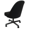thumbnail image 3 of M-235 Dinette Swivel Metal Caster Chairs - Crackle Glass - Black Vinyl - Grey, 3 of 3