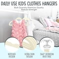 thumbnail image 3 of Techzoo Premium Kids Velvet Hangers 15 Pack – 14" Non Slip Felt Cloth Hangers for Closet – Ultra Slim, Space Saving Kids Clothes Hangers with 360° Swivel Hook, Toddler Children Kids Hangers – Ivory, 3 of 7