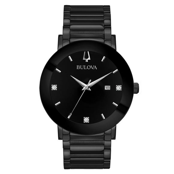 Bulova 98D144 Modern 42MM Men's Black Stainless Steel Watch