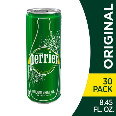 System Water - Perrier Carbonated Mineral Water, 8.45 fl oz. Slim Cans (30 Count)