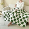 thumbnail image 7 of ROSEKIND Colorful Checkered Flannel Blanket, Super Soft Aesthetic Checkerboard Throw, Thick Fuzzy Fleece Nap Blanket for Single Bed, Gifts for Men, Women and Pets, 60"x80", Forest Green, 7 of 7