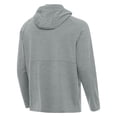 thumbnail image 3 of Men's Antigua Heather Gray Detroit Tigers Spikes Stars and Stripes Team Logo Quarter-Zip Pullover Hoodie, 3 of 3