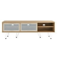 thumbnail image 6 of Media TV Stand Console Table, Brown Oak, Wood, Industrial Living Room Lounge Cafe Lobby Hospitality Restaurant, Modern Contemporary HB34521, 6 of 8