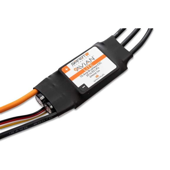 Spektrum Accessories Avian 70-Amp Smart Lite Brushless ESC 3S-6S IC5 SPMXAE70A Speed Controls Aircraft
