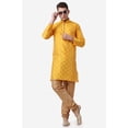thumbnail image 7 of Royal Kurta Orange Color Jacquard Silk Printed Long Kurta Churidaar, 7 of 7
