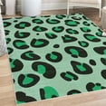 thumbnail image 1 of Animal Decorative Rug, Leopard Animal Skin Pattern in Abstract Style Wild Safari Jungle Theme, Quality Carpet for Bedroom Dorm and Living Room, 6 Sizes, Sea Green, by Ambesonne, 1 of 4