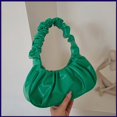 thumbnail image 2 of blind492 Mujeres Plisado Axilas Bolso De Moda Simple Con Hebilla Magnética Color Sólido Hombro De Cuero Pu, 2 of 4