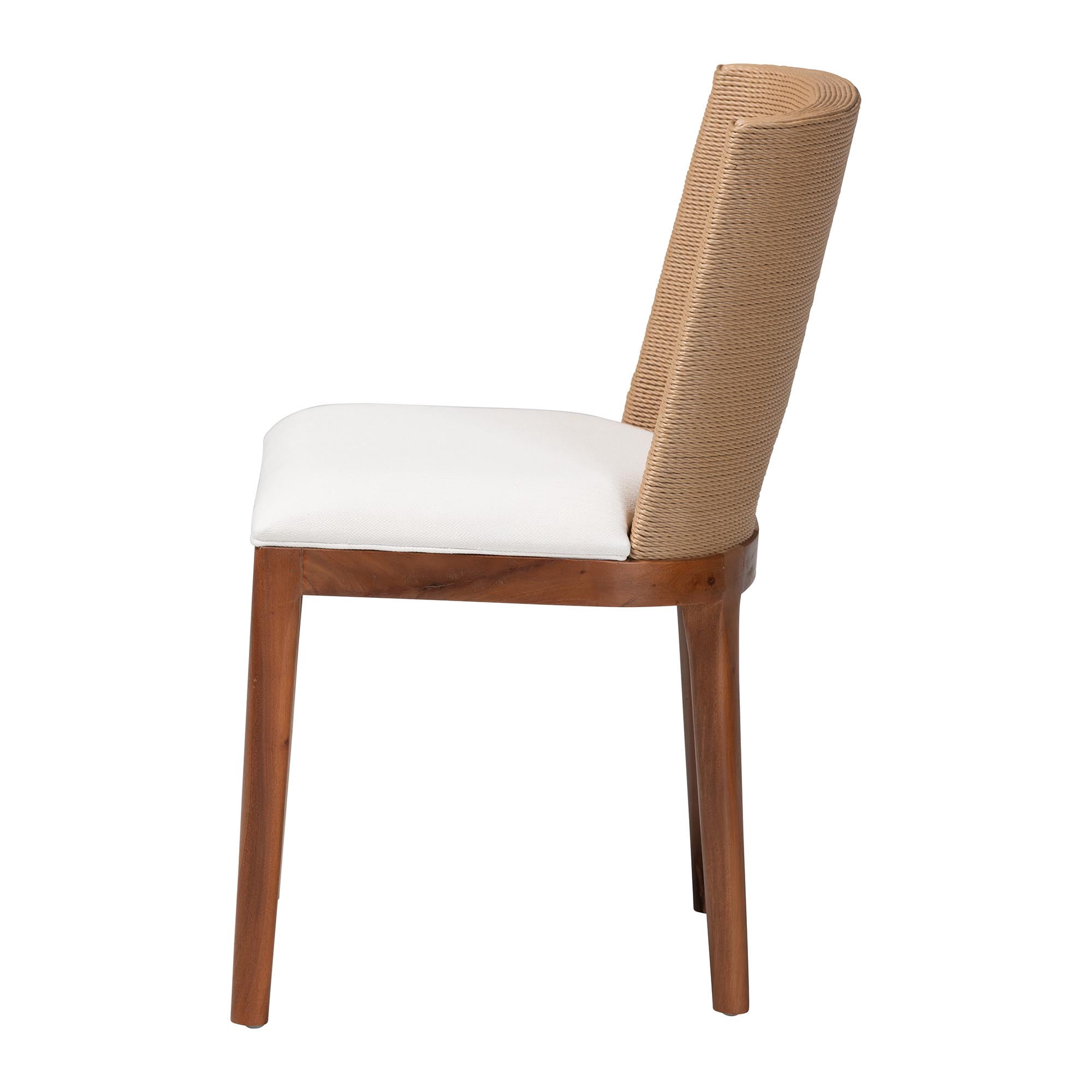 bali & pari Norely Boho Dining Chair, Dining Height 17.7", Light Brown
