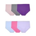 thumbnail image 1 of Fruit Of The Loom Womens Breathable Cotton-Mesh Brief Panty 6 Pack, 8, Assorted, 1 of 6