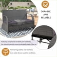 thumbnail image 4 of Patio 7-Piece Traditional All-Weather Outdoor Cast Aluminum Dining Set | Black | Aluminium, 4 of 20