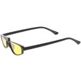 thumbnail image 3 of Geometric Rectangle Sunglasses Square Raised Nose Bridge 52mm (Black / Yellow), 3 of 4