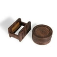 thumbnail image 6 of CONSDAN Cup Coasters, USA Grown Hardwood, Wooden Cup Coasters Set, Oak Color 6 Pcs a set, 6 of 8