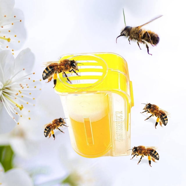 Queen Marking Catcher, equipo de apicultura, duradero, portátil, botellas pequeñas de plástico con para apicultores jardín al aire , AMARILLO shamjiam Colector de abejas