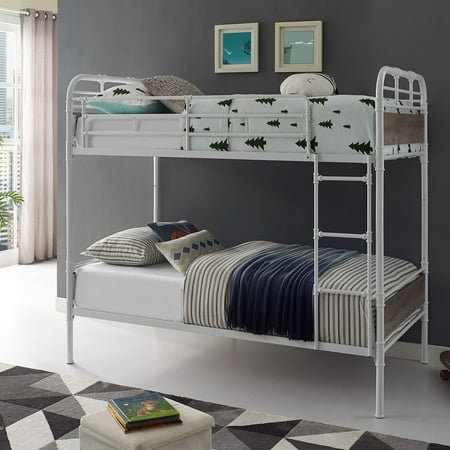 - Taylor & Olive Baikal Twin over Twin Metal Pipe Bunk Bed
