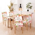 thumbnail image 5 of Parson Chair Covers Stretch Washable Plaid Spring Wildflowers Dining Chair Slipcovers Pink Spandex Removable Chair Protectors Covers for Banquet Ceremony Wedding,Set of 4, 5 of 6