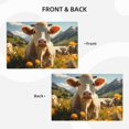 thumbnail image 4 of Placemats Set of 4 / 6, Sunflower Cow Pasture Placemats for Dining Table Indoor/Outdoors Heat Resistant Washable Placemats 18" x 12", 4 of 8
