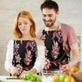 thumbnail image 3 of Pioneer Flower Floral Print Pattern Apron-Garden Aprons for Women with Pockets-Cotton Linen Waterproof Kitchen Cooking Gardening Aprons Adjustable for Kitchen,Cooking,BBQ and Salon 33x27 Inch, 3 of 7