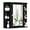 Black, variant on YSNW Wall-Mounted Bathroom Cabinet with Mirror, Space-Saving Storage Organizer with Adjustable Shelves and Open Compartments (Brown)