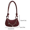 thumbnail image 2 of Bolso Axilas Color Sólido Elegante Bolsos para Mujeres La Cadena Con Que Desplazan, 2 of 9