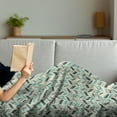 thumbnail image 3 of Chevron Soft Flannel Fleece Throw Blanket, Grunge Herringbone Zigzag Pattern with Stripes and Rectangles Pastel Toned Image, Cozy Plush for Indoor and Outdoor Use, 70" x 90", Multicolor, by Ambesonne, 3 of 5