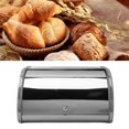 thumbnail image 1 of Metal Bread Box, Kitchen Countertop Roll Up Lid Bread Storage Holder Bread  Box, Bread Bin Loaf Keeper For Dry Food Save, Vintage Style, 1 of 8