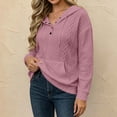 thumbnail image 5 of LIaqionyy Womens Hoodie Oversized Sweatshirt Casual Long Sleeve Drawstring Pullover Tops Textured Fall Winter Clothes, 5 of 8