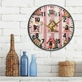 thumbnail image 3 of Yayeee Wall Clock Battery Operated 11.9" Silent Quartz Non-Ticking for Living Room Decor, Green Christmas Houses, 3 of 8