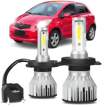 LED Headlight Bulbs High Low Beam White for 2006-2014 Toyota Yaris 2007 2008 2009 2010 2011 2012 2013 2pcs