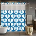 thumbnail image 3 of Art Aircraft No Hook Shower Curtain with Snap in Liner Blue Gradient Cartoon Airplane Watercolor Retro Waterproof Bathroom Shower Curtain with See Through Top Window for Bathtub 72" x 72", 3 of 9