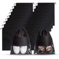 thumbnail image 1 of Bolsas para zapatos de tela no tejida, bolsas portátiles con cordón y ventana transparente para viajes, organizador de zapatos a prueba de polvo multifuncional de uso duradero para hombres y mujeres, 1 of 8