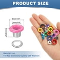 thumbnail image 2 of Uxcell 110 Pcs Grommets Eyelets with Washers 1/8" Grommets Kit Rose Red, 2 of 7