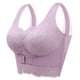 thumbnail image 2 of Ropa interior de talla grande con realce de pecho, sujetador deportivo fino sin costuras con hebilla frontal, inalámbrico, bonito sujetador pequeño con pecho grande en la espalda, 2 of 5