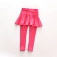 thumbnail image 1 of GYRATEDREAM Toddler Little Girls Leggings Pants with Tutu Skirts Kids Culottes Footless Tights 1-7 Years, 1 of 2