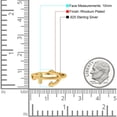 thumbnail image 5 of Anchor Band Rhodium Plated Thumb Yellow Tone Ring 925 Sterling Silver Size 9, 5 of 7