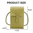 thumbnail image 2 of Bolso vertical para teléfono móvil de Pu, bolso bandolera de cuero suave Retro informal para mujer, 2 of 5