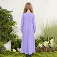 thumbnail image 6 of ATOGUTA Girls Maxi Dress Long Sleeve Casual Holiday Dress with Pockets Size 4T-14, Purple, 6 of 6