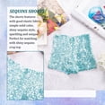 thumbnail image 6 of TiaoBug Kids Girls Sequin Shorts Athletic Sports Gym Boxer Shorts Girls Jazz Hip Hop Dance Costume Sky Blue 145-160/16, 6 of 7