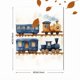 thumbnail image 3 of Qisvanset 12x16 Inch Blue Vehicle Canvas Wall Art, Plane Train Boat Boy Kids Nursery Room Decor, 3 of 5