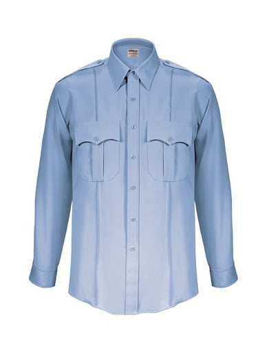 313N-17.5-35 Men's French Blue TexTrop2 L/S Uniform Shirt - Size 17.5 ...
