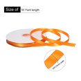 thumbnail image 2 of Uxcell Satin Ribbon Grosgrain Solid Silk Wedding Bouquet Ribbon for Valentine's Day Gift Wrapping Cake Box Bows Orange-3/8" x 50 Yard, 2 of 7