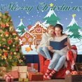 thumbnail image 5 of Christmas background banner, 100D polyester cloth scene decoration, 5 of 5