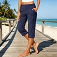 thumbnail image 2 of jiaxiM Travel Pants Women High Waist Wide Leg Linen Palazzo Pants for Women Drawstring Oversized Trousers Women Lounge Pants Business Casual Outfits, 2 of 5