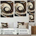 thumbnail image 4 of Designart Black, Silver And Gold Blending Swirls IV Canvas Wall Art, 4 of 5