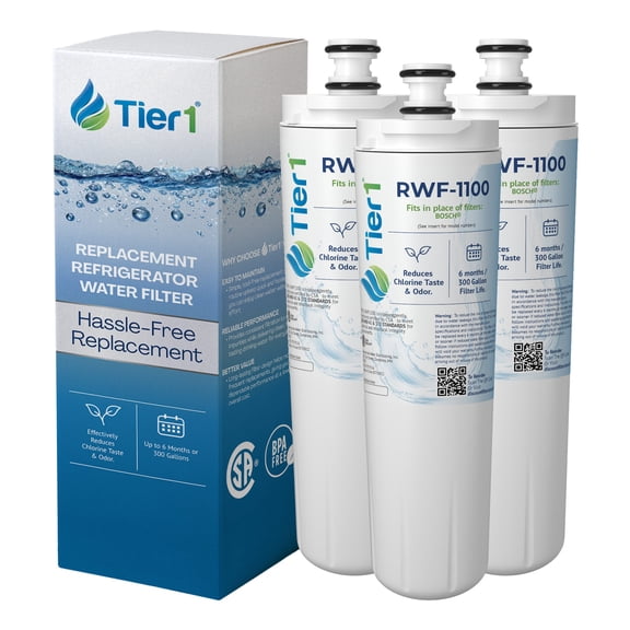 Tier1 RWF1100 640565 Refrigerator Water Filter | Replacement for 3M Cuno CS-52, Whirlpool WHKF-R-PLUS, EVOLFLTR10 Fridge Filter - Up to 18 Months Supply | Easy Install | Great Tasting Water (3-pk)