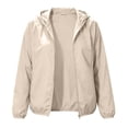 thumbnail image 4 of NominalSnug Womens Windbreaker Jacket Lightweight Full Zip up Long Sleeve Hooded Jacket with Pockets, 4 of 8