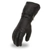 First Manufacturing FI120GL-2X-BLK Rock Motorcycle Leather Gloves for Men, Black - 2X